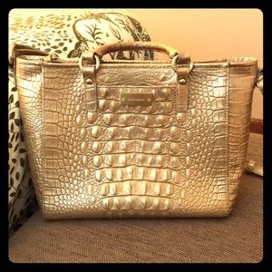 Brahmin Faux Gold Croc Handbag